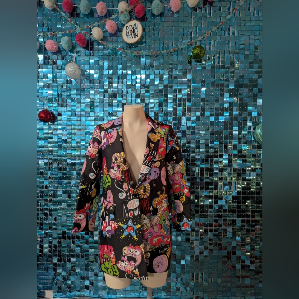 Colorful Graphic Blazer